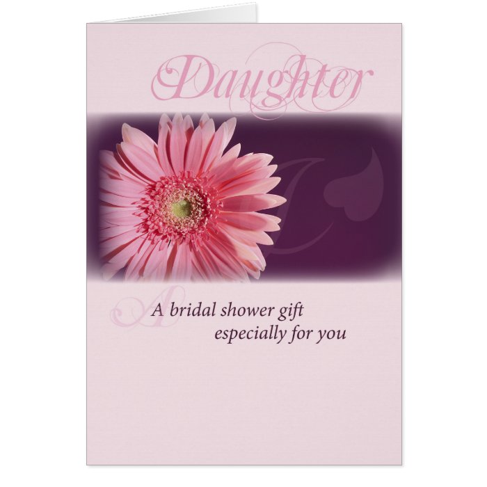 Daughter Bridal Shower Pink Daisy Card Zazzle 0444