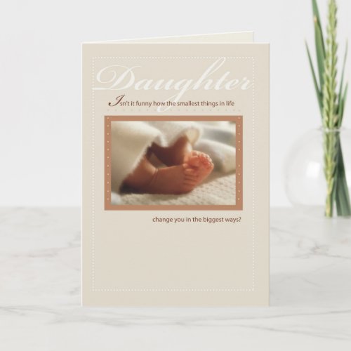 Daughter Congratulations New Baby Feet Card