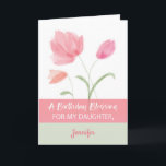 Daughter Custom Name Religious Birthday Blessings Card<br><div class="desc">Greet your special daughter a happy birthday and wish her religious wishes of blessings and God’s love. She will surely be excited to receive this card with her name on the front.</div>