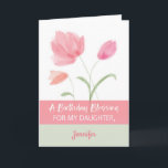 Daughter Custom Name Religious Birthday Blessings Card<br><div class="desc">Greet your special daughter a happy birthday and wish her religious wishes of blessings and God’s love. She will surely be excited to receive this card with her name on the front.</div>