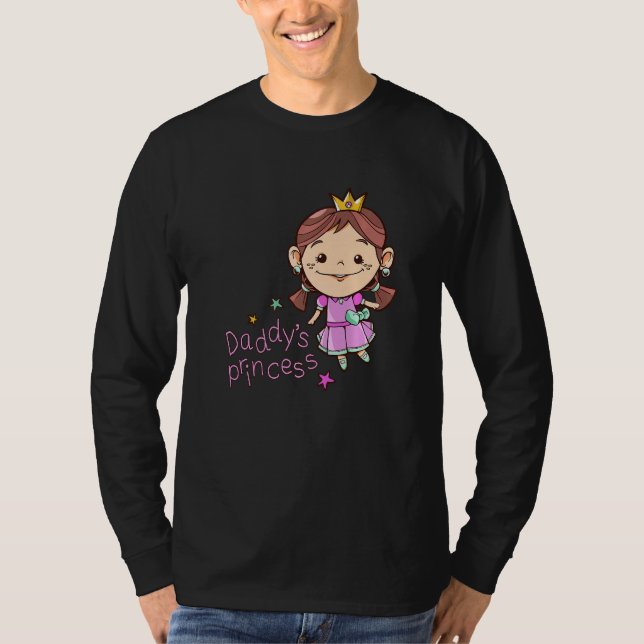 Daughter Daddys Princess Girl First Father's Day T-Shirt (Front)