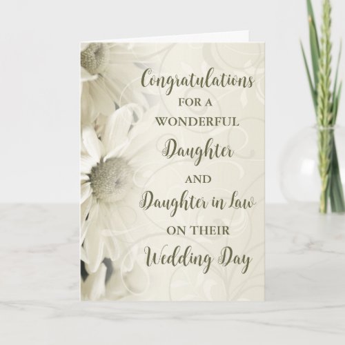 Daughter  Daughter in Law Day Congratulations Card