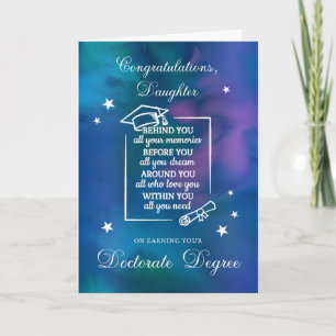 Daughter Doctorate PHD Graduate Congratulations Card