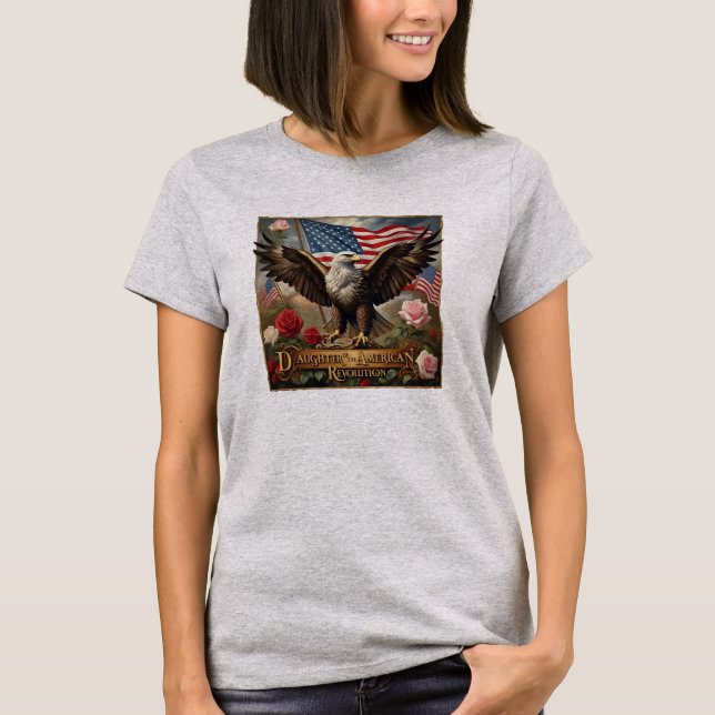Daughter eagle American Revolution USA history T-Shirt (Front)