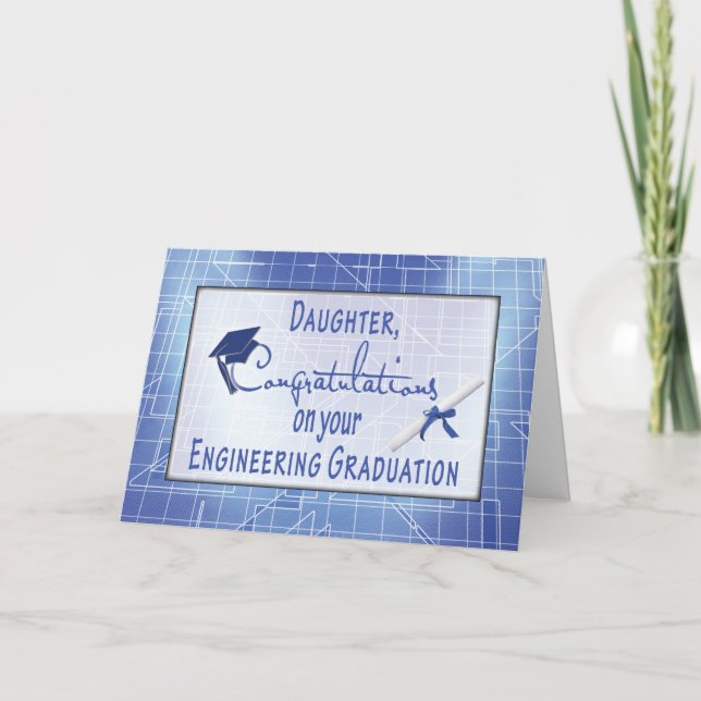 Daughter, Engineering Graduation Congratulations, Card (Front)