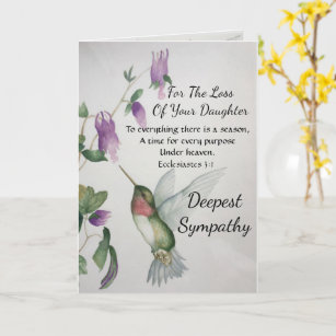 Daughter Everything There Is A Season Sympathy Card