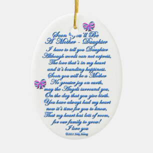 Daughter Expecting 1st Baby Ceramic Ornament