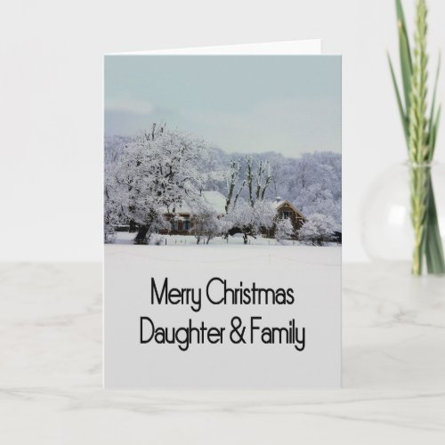 Daughter  Family Merry Christmas card