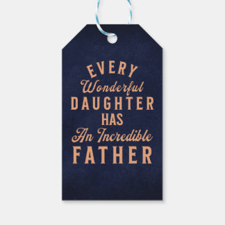 Daughter Fathers Day Inspirational Quote Gift Tags
