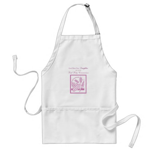 Daughter First Communion Pink Adult Apron