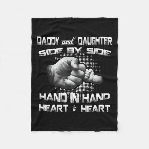Daughter Fist Bump Matching Father's Day Best Dad Fleece Blanket