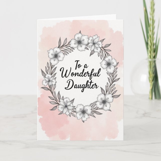 Daughter Floral Affection Card (Front)