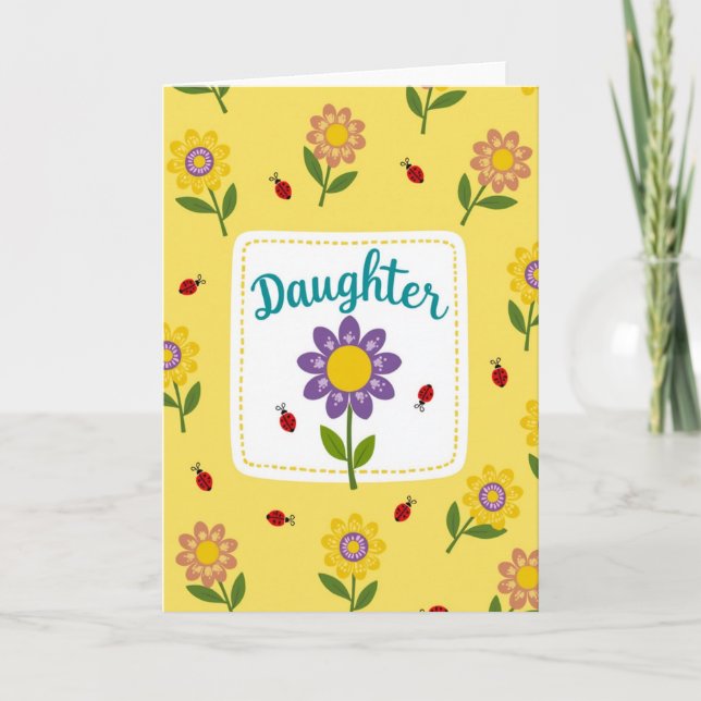 Daughter Floral Tribute Card (Front)