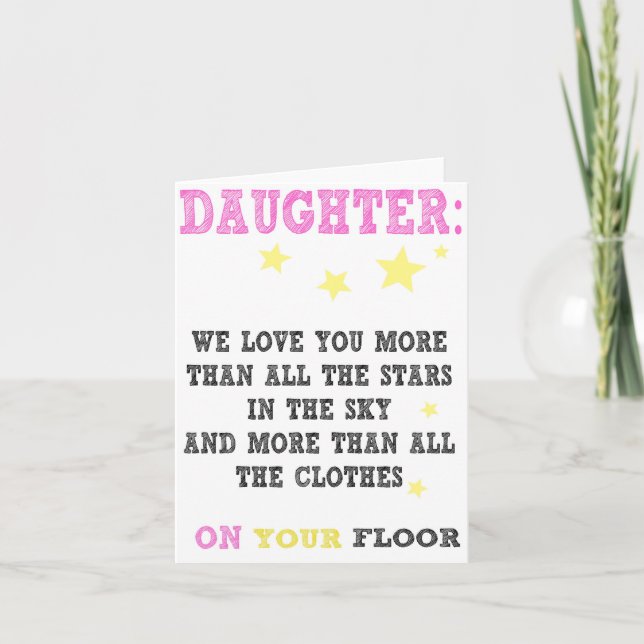 Daughter Funny happy birthday card (Front)