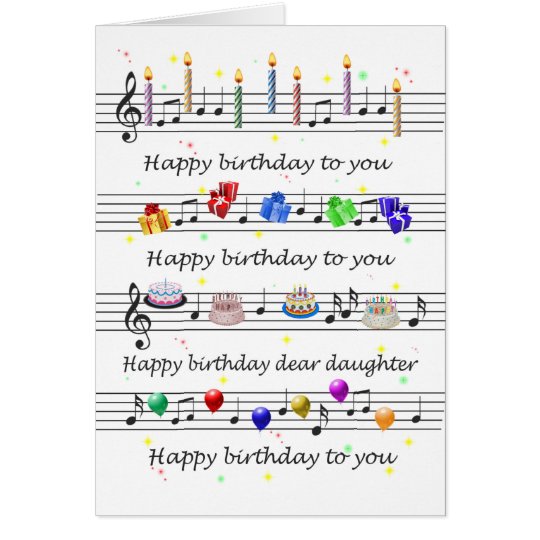 Daughter Funny Happy Birthday Song Sheet Music | Zazzle.com