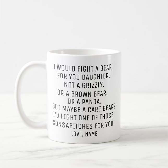 Daughter Gift, funny Daughter Custom gift,  Coffee Mug (Left)