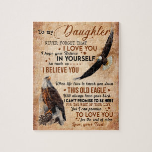 Daughter Gift   Letter To My Daughter From Dad Jigsaw Puzzle