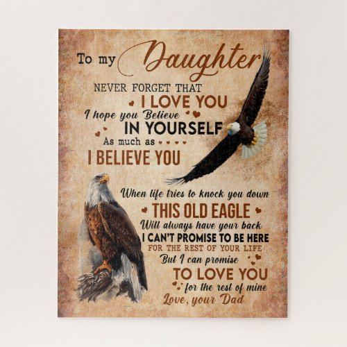 Daughter Gift  Letter To My Daughter From Dad Jigsaw Puzzle