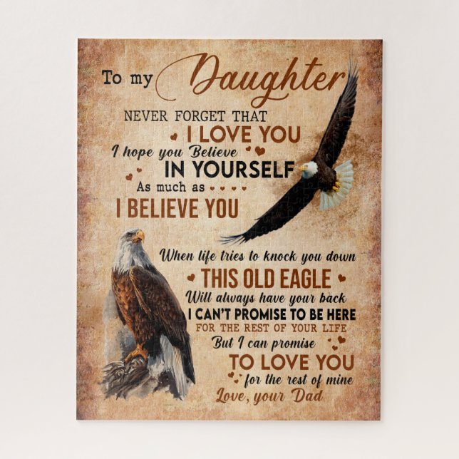 Daughter Gift | Letter To My Daughter From Dad Jigsaw Puzzle (Vertical)