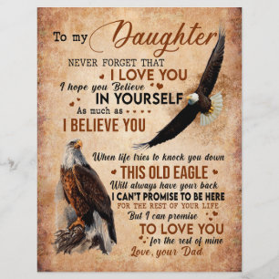 Daughter Gift Letter To My Daughter From Dad Letterhead