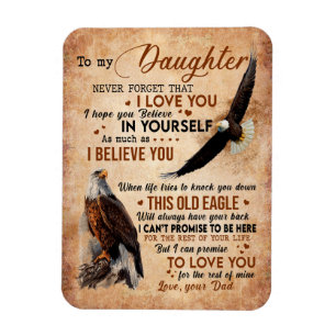 Daughter Gift Letter To My Daughter From Dad Magnet