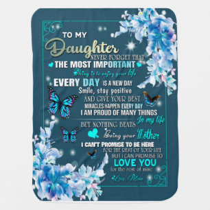 Daughter Gift   Letter To My Daughter From Mom Baby Blanket