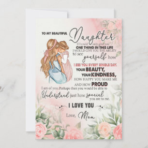 Daughter Gift Letter To My Daughter From Mom Holiday Card