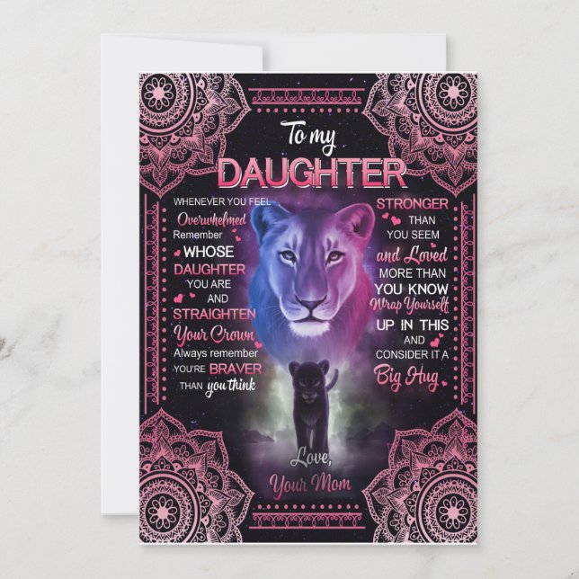 Daughter Gift | Letter To My Daughter From Mom Invitation (Front)