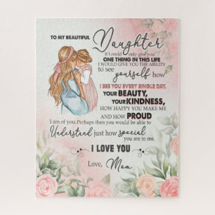 Daughter Gift Letter To My Daughter From Mom Jigsaw Puzzle