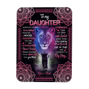 Daughter Gift   Letter To My Daughter From Mom Magnet