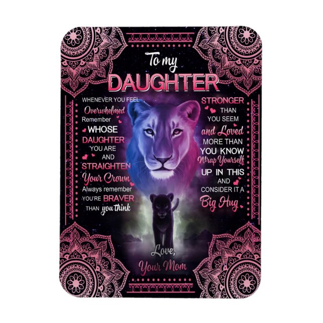 Daughter Gift | Letter To My Daughter From Mom Magnet (Vertical)