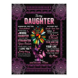 Daughter Gift Letter To My Daughter From Mom Photo Print