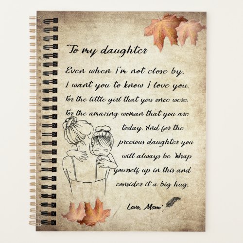 Daughter Gift  Letter To My Daughter From Mom Planner