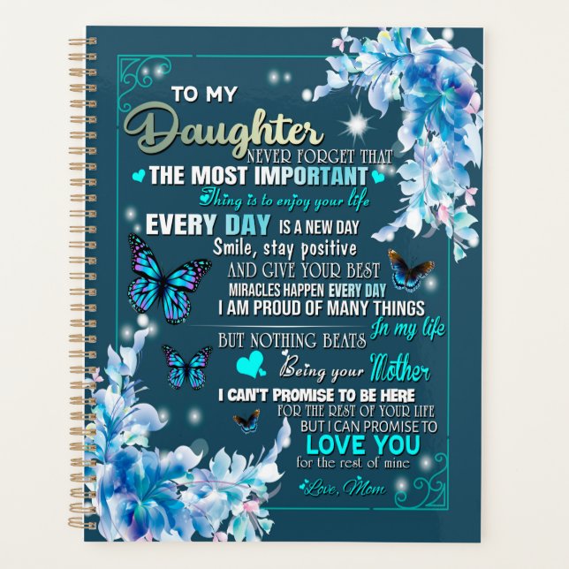 Daughter Gift | Letter To My Daughter From Mom Planner (Front)