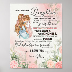 Daughter Gift Letter To My Daughter From Mom Poster
