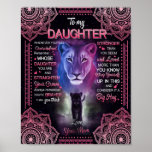 Daughter Gift | Letter To My Daughter From Mom Poster<br><div class="desc">Daughter Gifts | To My Daughter Always Remember You're Braver Than You Think Love From Your Mom</div>