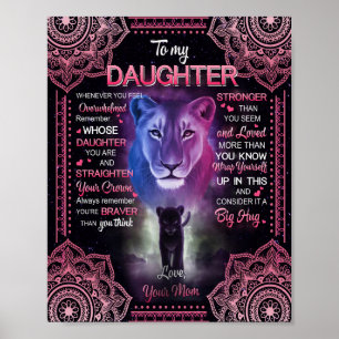 Daughter Gift Letter To My Daughter From Mom Poster