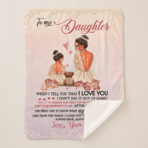 Daughter Gift Letter To My Daughter From Mom Sherpa Blanket