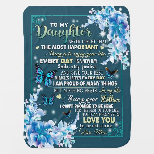 Daughter Gifts  Letter To My Daughter From Dad Baby Blanket