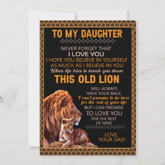 Daughter Gifts | Letter To My Daughter From Dad Holiday Card