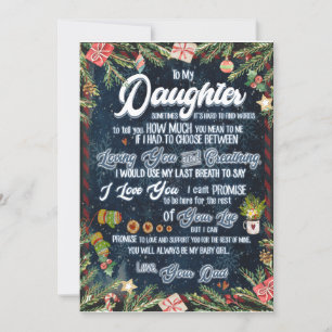 Daughter Gifts   Letter To My Daughter From Dad Invitation