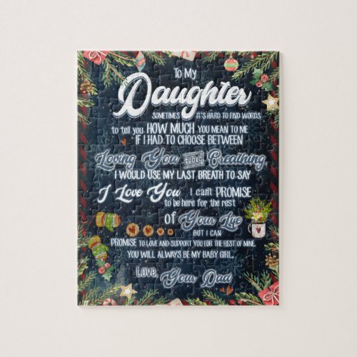 Daughter Gifts  Letter To My Daughter From Dad Jigsaw Puzzle