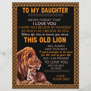 Daughter Gifts   Letter To My Daughter From Dad Letterhead