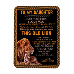 Daughter Gifts   Letter To My Daughter From Dad Magnet