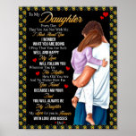 Daughter Gifts | Letter To My Daughter From Dad Poster<br><div class="desc">Daughter Gifts | To My Daughter My Love For You Is Forever With Love And Kisses Love From Dad</div>