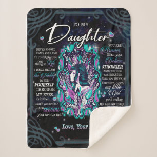 Daughter Gifts   Letter To My Daughter From Dad Sherpa Blanket