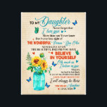 Daughter Gifts | Letter To My Daughter From Mom Canvas Print<br><div class="desc">Daughter Gifts | To My Daughter Never Forget That I Love You Love From Mom</div>