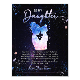 Daughter Gifts Letter To My Daughter From Mom Photo Print
