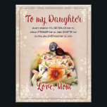 Daughter Gifts | Letter To My Daughter From Mom Photo Print<br><div class="desc">Daughter Gifts | To My Daughter Always Remember You Are Braver Than You Believe Love From Mom</div>