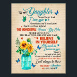 Daughter Gifts | Letter To My Daughter From Mom Photo Print<br><div class="desc">Daughter Gifts | To My Daughter Never Forget That I Love You Love From Mom</div>